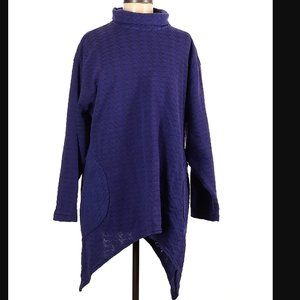 Crescent Pullover Turtleneck Sweater Tunic
